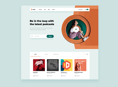 UI Design - Podcast Website Page Design creative design trends inspire podcast ui design uidesign ux design uxdesign webdesig webpage website concept