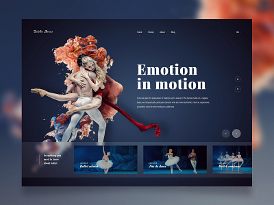 UI Design - Ballet Stories ballet bolshoi creative dancer dancers design design trends inspiration landing page ui ui design ui designers ui ux ux design webdesign website website design