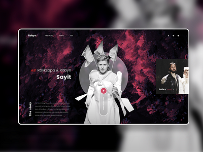H&M Music - Royksopp & Robyn - Sayit - UI Design creative graphic design inspiration landing page music video musician ui design ui ux ux design web design website website concept