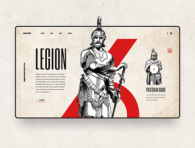 Roman Legion - UI Design creative graphic design inspiration landing page ui ui design ui ux ux design web trends webdesign website website concept website design