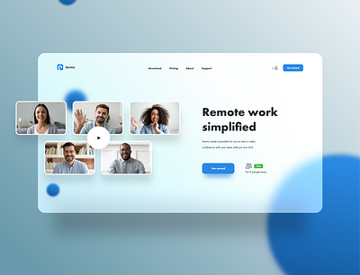 Video Conference App - Website Design conference room creative design trends inspiration landing page remotework ui ui design ui ux ux design website website design