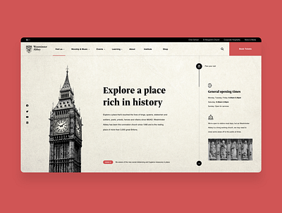 Westminster Abbey - Website Redesign graphic design inspiration landing page ui ui design ui ux ux design web design website website design