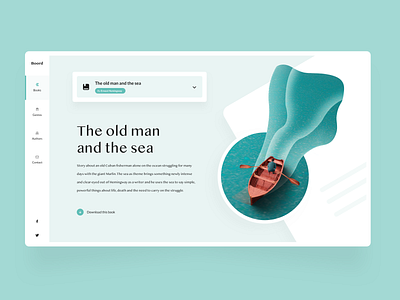 Boord - Online Bookstore creative design illustration inspiration landing page ui ui design ux design web design website