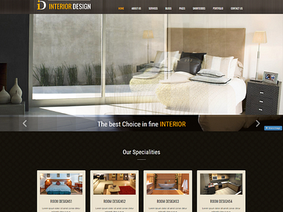 Interior Design & Furniture Website Template web design wordpress wordpress blog wordpress development wordpress templates wordpress theme