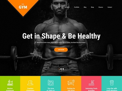 Professional Gym Website Design & Template design flat web web design website wordpress wordpress blog wordpress development wordpress templates wordpress theme