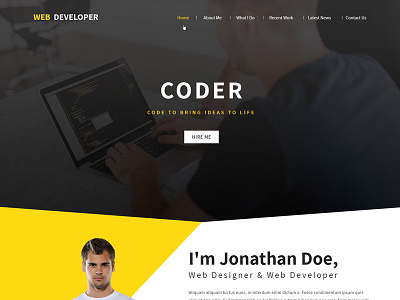 Web Developer Website Template design web web design website wordpress wordpress blog wordpress development wordpress templates wordpress theme