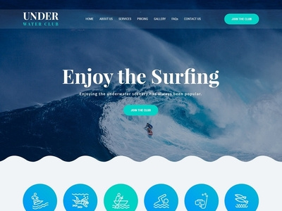 Scuba Diving Underwater Website Theme & Template branding design web web design website wordpress wordpress blog wordpress development wordpress templates wordpress theme