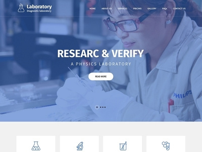 Laboratory Website Design for Science Lab & Medical Lab