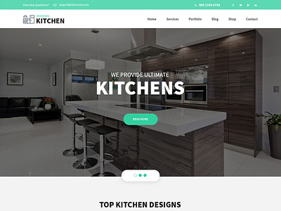 Modern Kitchen & Interior Design WordPress Theme