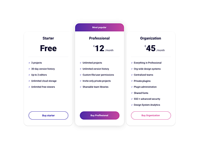 Pricing - 030 - DailyUI dailyui pricing ui web