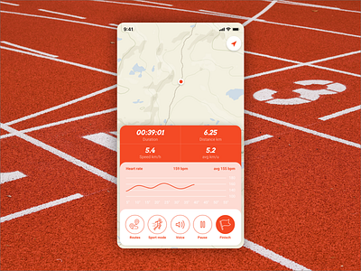 Workout Tracker - 041 - DailyUI app chart dailyui heartrate tracker ui workout workout tracker