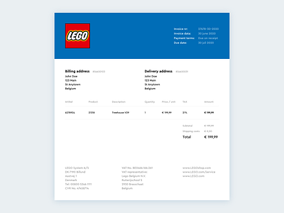 Invoice - 046 - DailyUI