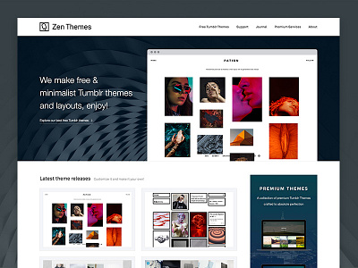 Zen Themes art clean cover free modern tumblr tumblr themes web design wordpress wordpress site