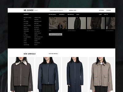 Ne.Sense Online Shop csshtml ecommerce online shop shop shopify web design website