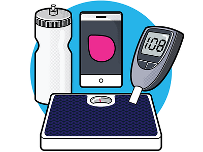 Rimidi illustration for Patients diabetes iphone phone scale