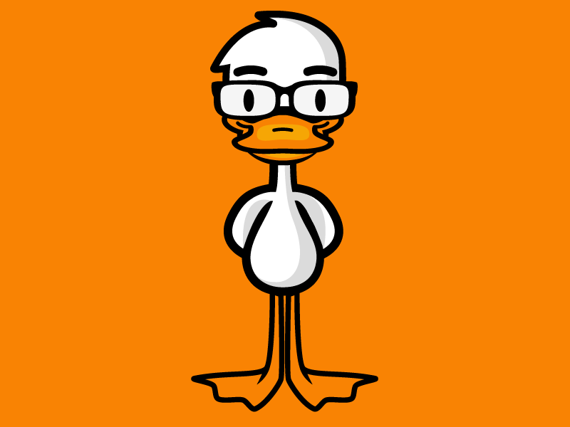 Clever Duck Toys Character character clever duck glasses inteligent nerd orange white yellow