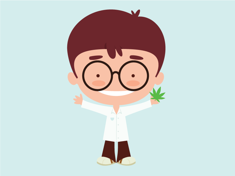 Happy Kid eyeglasses happy illustration kid marihuana vector