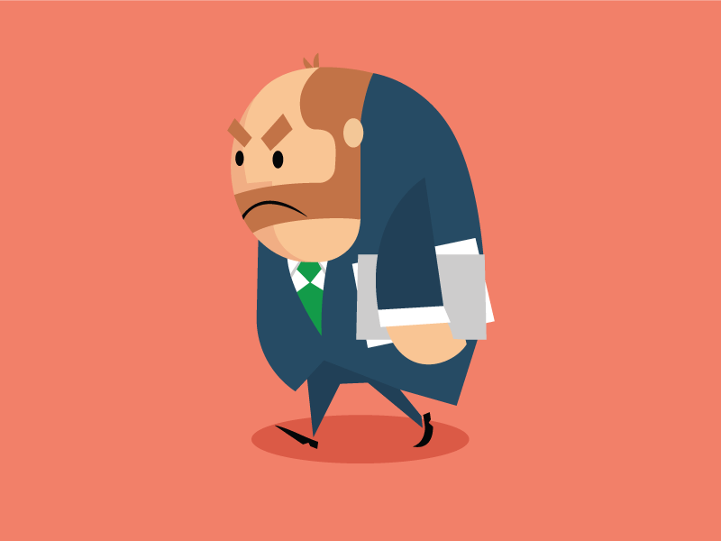 Angry lawyer angry character fat guy illustration man vector