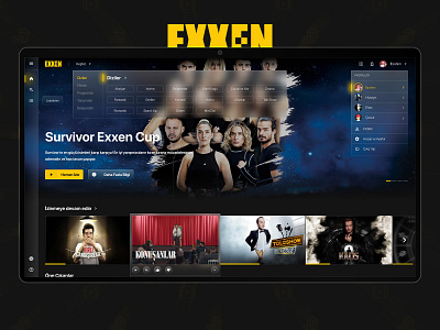Exxen Website Redesign concept design exxen glassmorphism redesign ui user experience user interface ux website