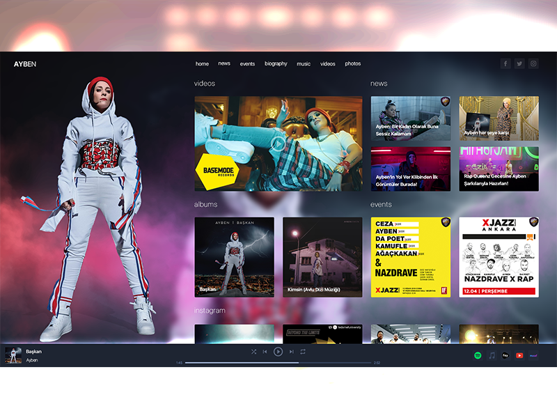 Animated concept website design aftereffects photoshop superhero freelance ux ui design website concept animation animated queen rap