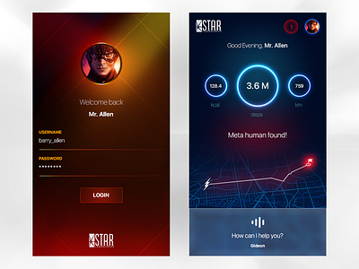 Login Challenge UI - Star Labs Mobile Application application challenge flash labs login mobile star ui ux