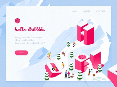 Hello，Dribbble！ hellodribbble illustration uiux design