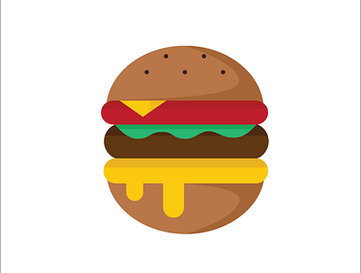 The Burger burger business flat illustration food illustrations vector vector illustrations