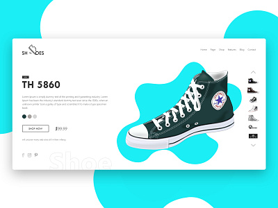Shoes Web Layout design ecommerce flat graphic icon layout design one page layout shoe shopping ui web web deisgn website