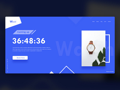 Watch design ecommerce flat layout design one page layout web web deisgn website