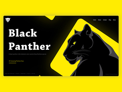 Black Panther designer layoutdesign mockup psd photoshop webdesign website website design