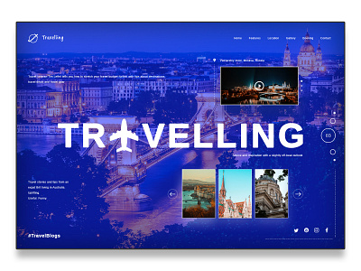 Travelling layout design photoshop travelling travelling website web website website concept