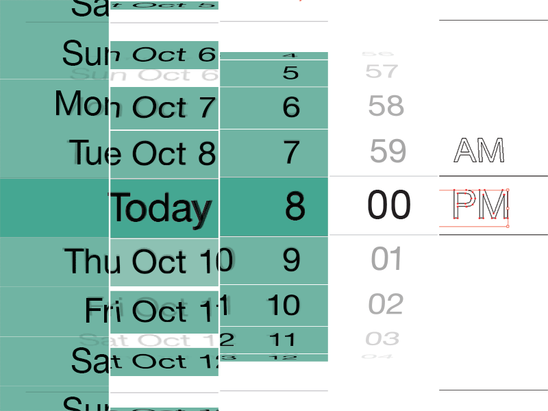 Uidatepicker vector ipad iphone ios mockup wireframe process