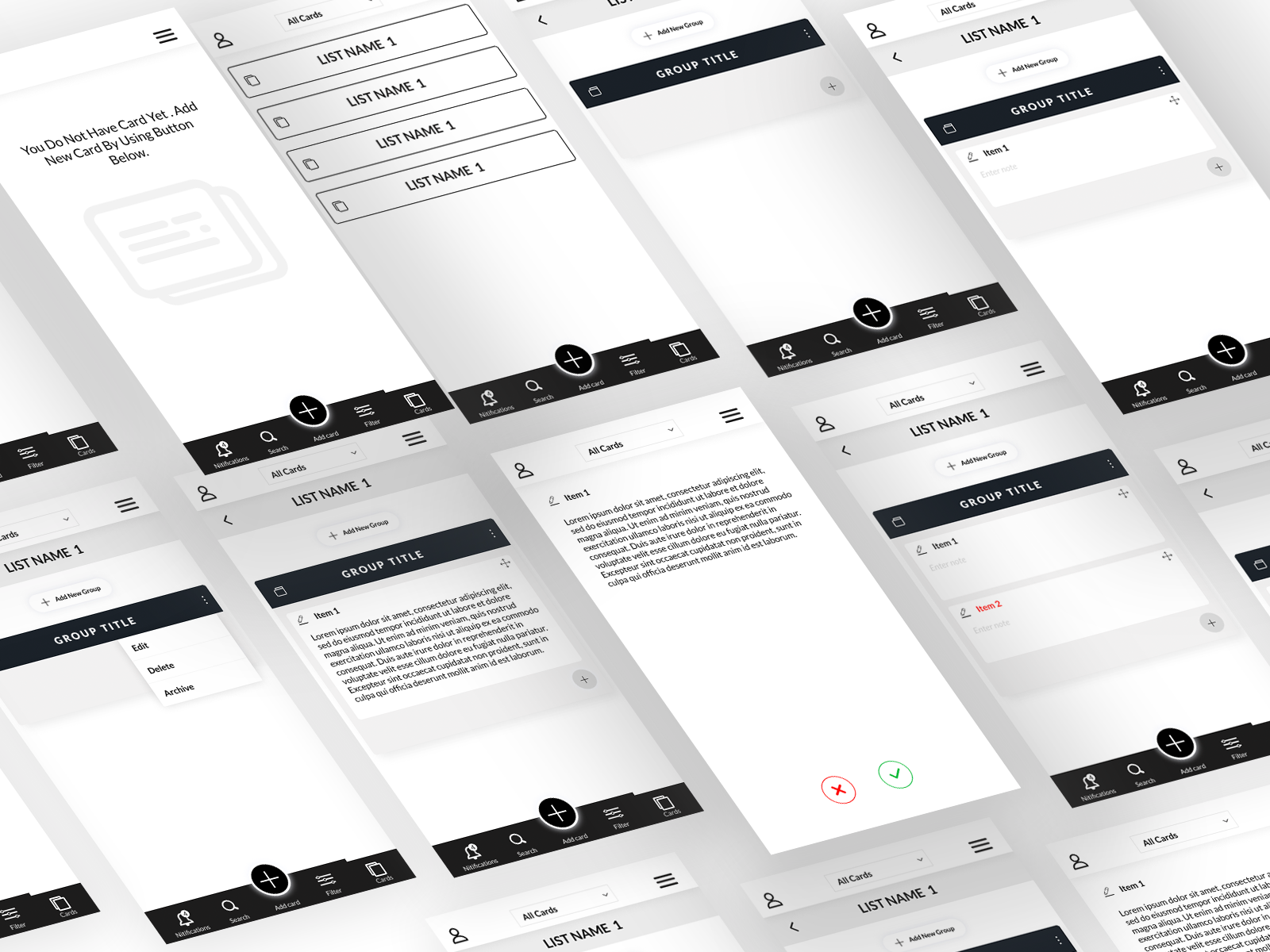 List -making application / self-management app by Vira Lutchyn on Dribbble