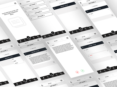 List -making application / self-management app android app design grouping list list view mobile mobile design task list typography ui user flow wireframe