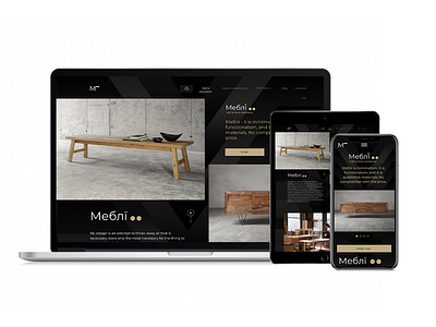 Website for furniture manufactory branding design flat ux web website