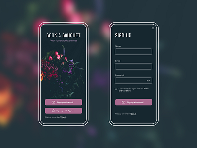 Sign Up // Flower Bouquet App