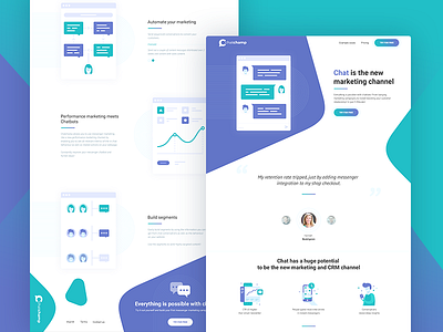 Chatchamp Homepage clean homepage icon illustration landing page minimal site ui ux website well