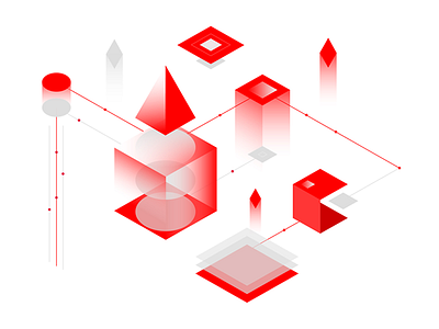 Kadena Main Illustration abstraction bitcoin blockchain crypto cryptocurrency ico illustration isometric landing smart startup token vector