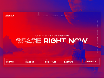 Space travel booking design illustration logo minimal space spaceman spaceship travel typography ui ux web
