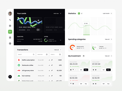 Finance Dashboard Design