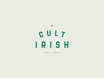 Cult Irish brand brand design brand identity branding branding design design flat icon identity irish logo mark minimal text typography