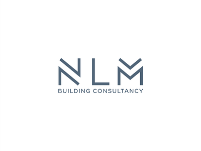 NLM Building Consultancy brand brand design brand identity branding branding design building design flat icon identity logo mark minimal monogram typography