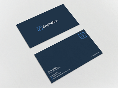 EngineBox Business Cards brand brand design brand identity branding branding design business cards design flat icon identity logo logo design minimal