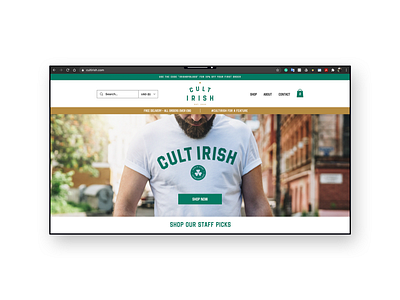 Cult Irish Website brand brand design brand identity branding branding design design ecommerce ui uiux ux web design web designer website wix