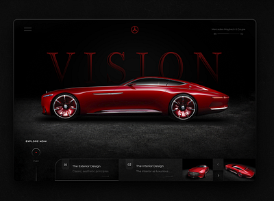 Mercedes-Maybach 6 Coupe design ui web