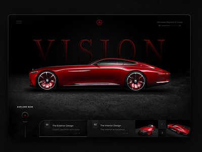 Mercedes-Maybach 6 Coupe design ui web