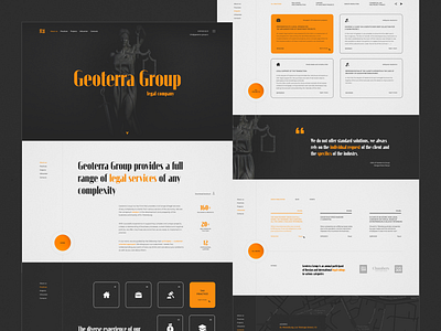 GEOTERRA GROUP| Law firm adaptive design corporate design desktop figma grid homepage law firm main page minimalism site design typography ui ux web