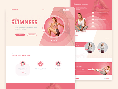 ProFitnessLife | Landing page colors creative design figma fitness gym health homepage landing page main page site design sport typography ui web