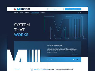 MIKADO | Distributor of auto parts advantages branding design figma graphic design homepage illustration logo main page ui ux web