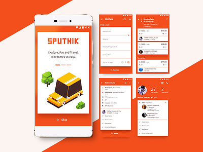 Sputnik android app ridesharing satellite sputnik travel